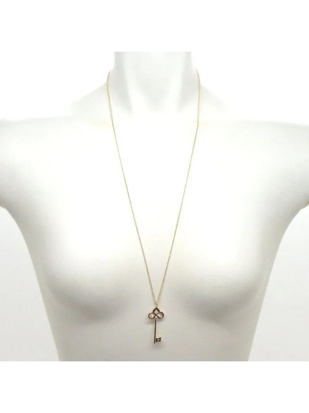 Tiffany & Co Necklace Full Driss Key 18k Pink Gold Diamond